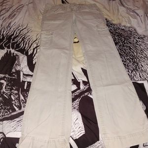 Tan Abercrombie and Fitch cargo pants